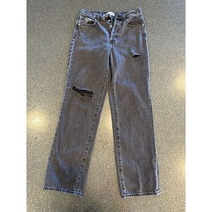 Pistola‎ Black Womens Distressed Jeans Size 27 Button Fly